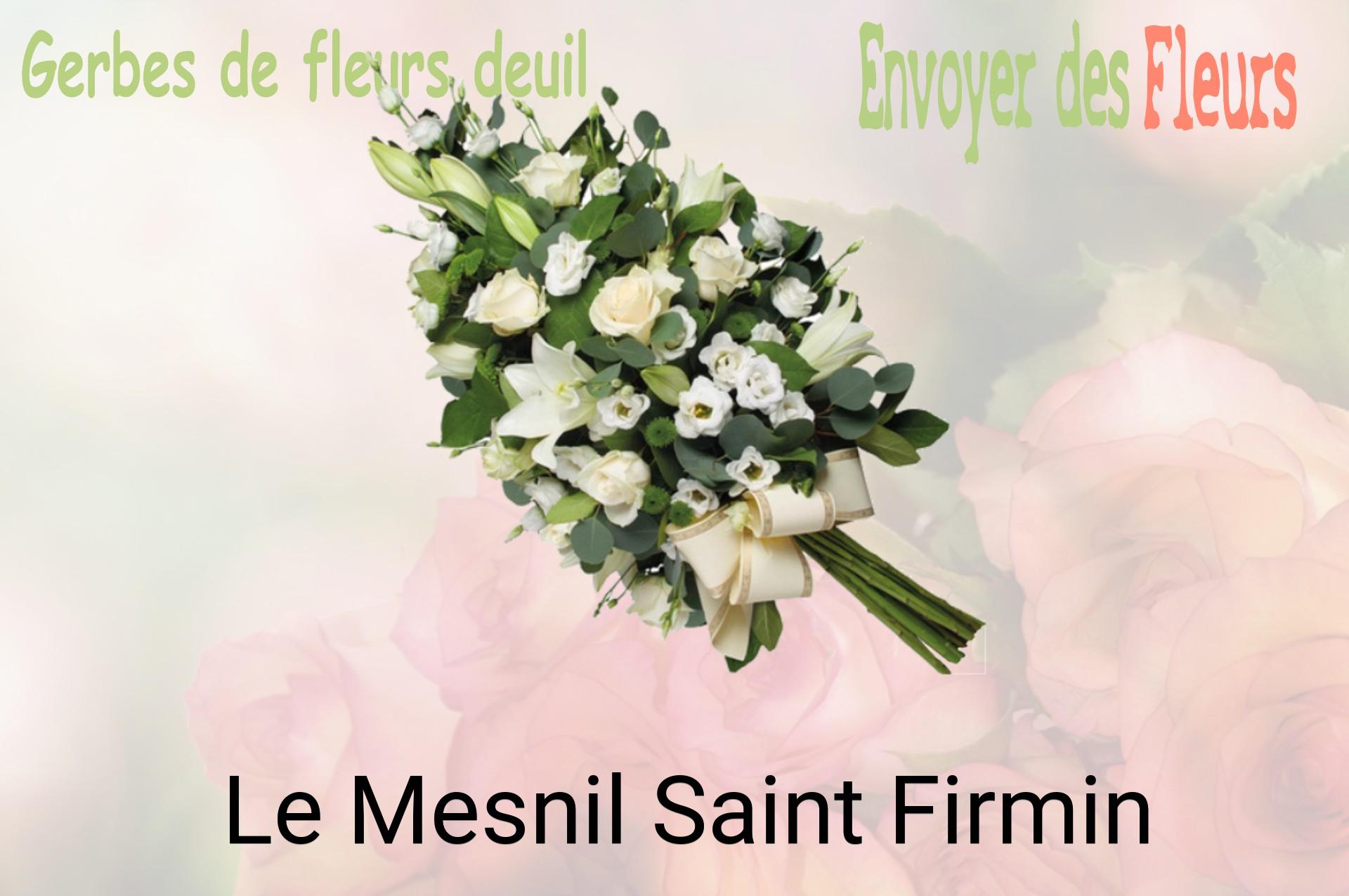 Gerbe de fleurs de deuil livrée à Le Mesnil-Saint-Firmin